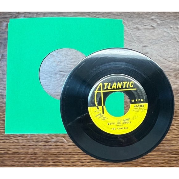 The Clovers Hey Doll Baby / Devil or Angel 45 Doo Wop Atlantic 45-1083 - Picture 3 of 4